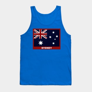 Sydney City in Australian Flag Tank Top